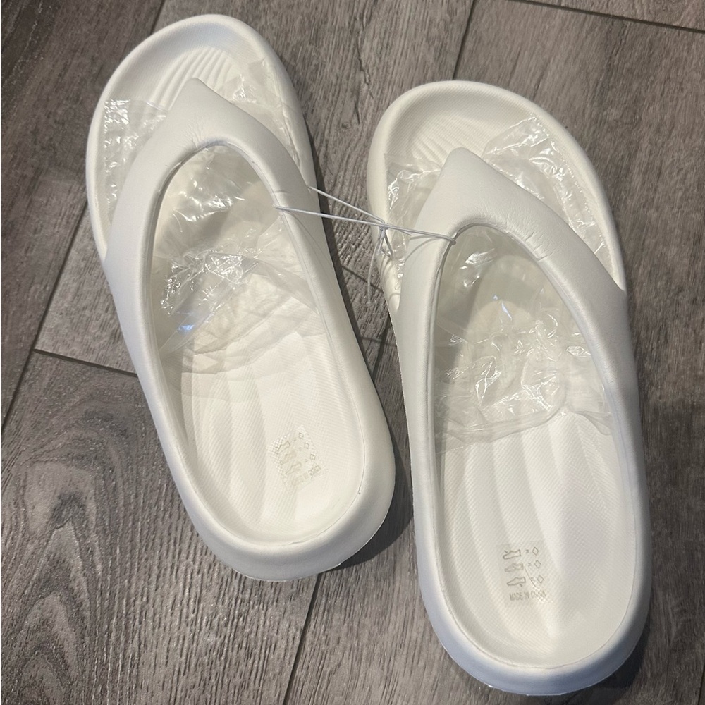 White Slide Sandals home/outside
Relief Plantar Fasciitis,Arthritis,Flat Feet,